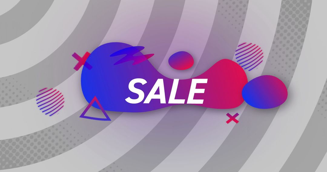 Vibrant Sale Banner with Abstract Shapes