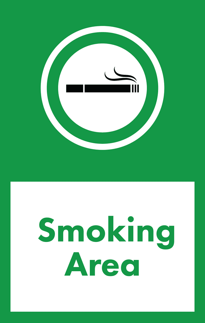Smoking Area Symbol on Transparent Background for Permission Indication