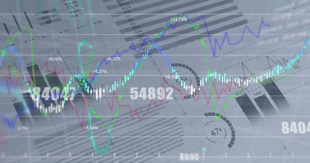 Digital Financial Data Analysis with Graph Interface - Free Images, Stock Photos and Pictures on Pikwizard.com