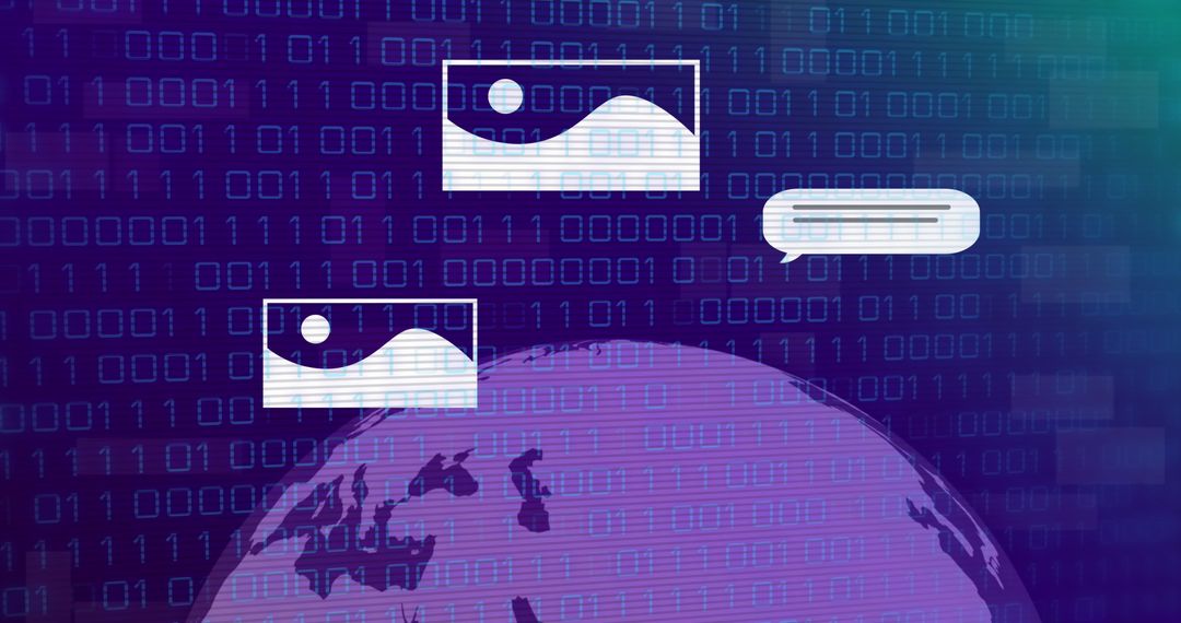 AI Data Processing Interface over Globe Concept Visualization