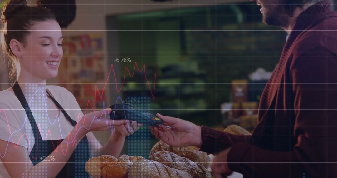 Digital Payment Transactions and Financial Data Concept