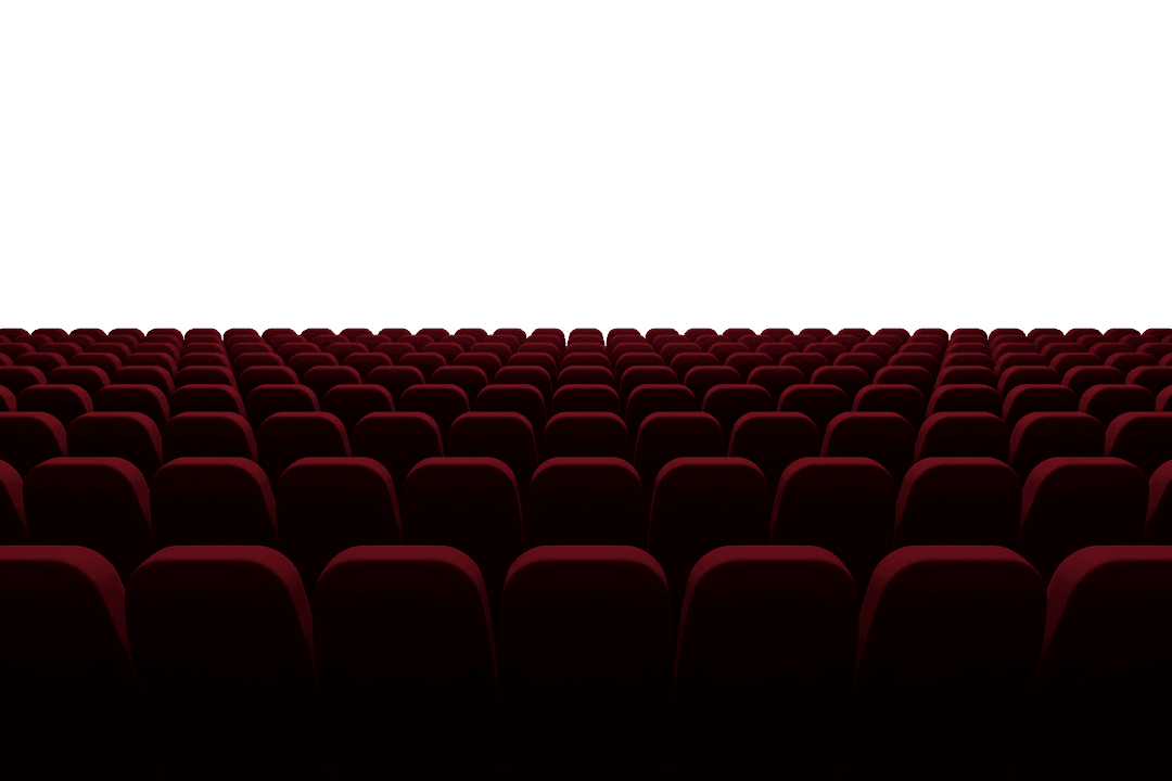 Digitally Illustrated Cinema Audience with Transparent Background