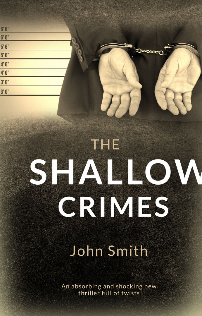 Thrilling Crime Novel Cover Featuring Handcuffed Hands