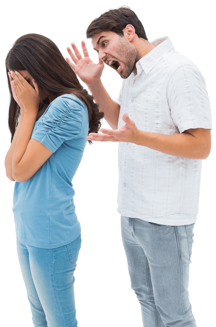 Transparent Scene Spouse Argument Highlighting Anger Issues