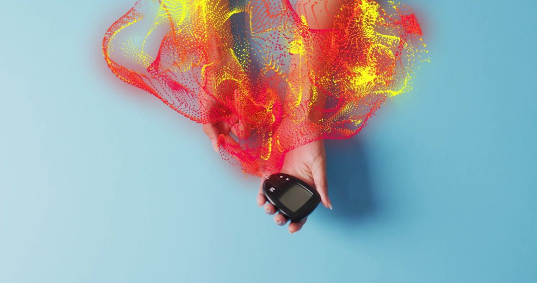 Digital Blood Sugar Monitoring with Innovative Technology Concept