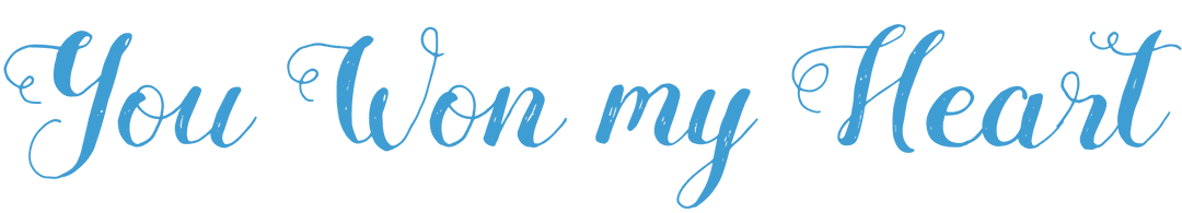 Cursive Text 'You Won My Heart' on Transparent Background