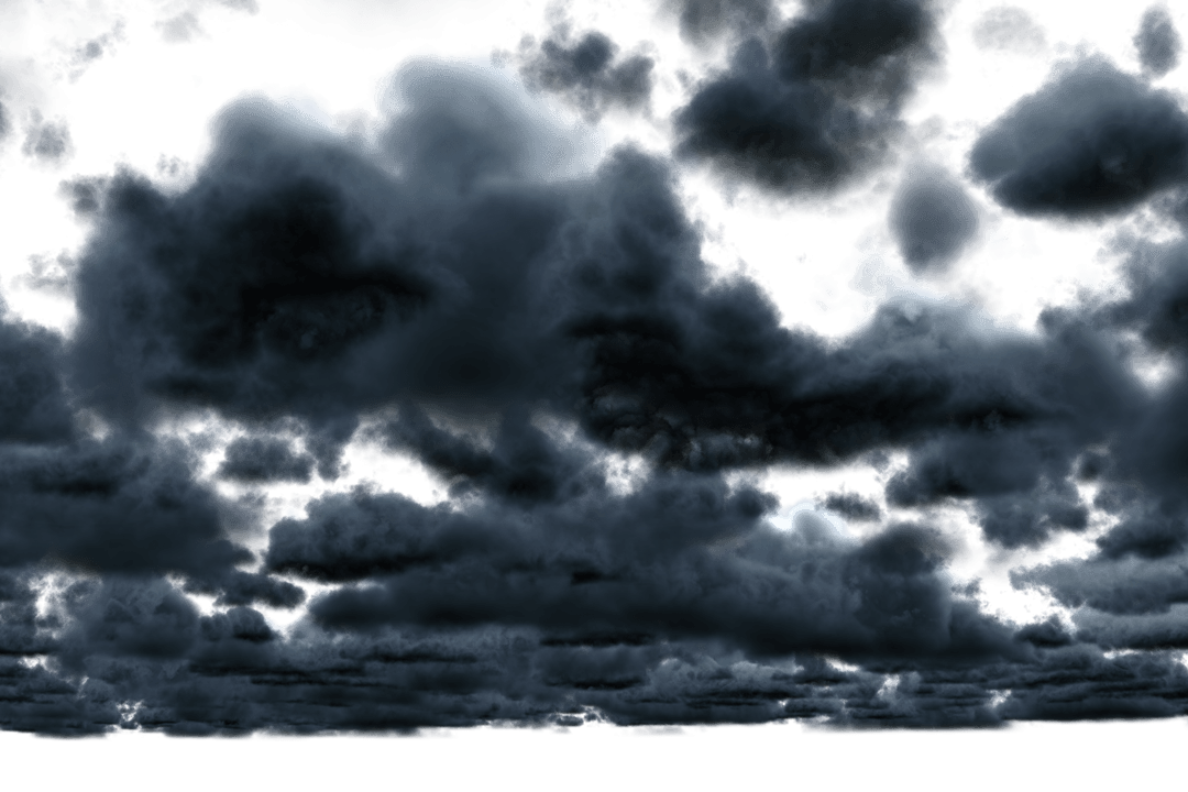 Transparent Stormy Dark Clouds in Dramatic Sky