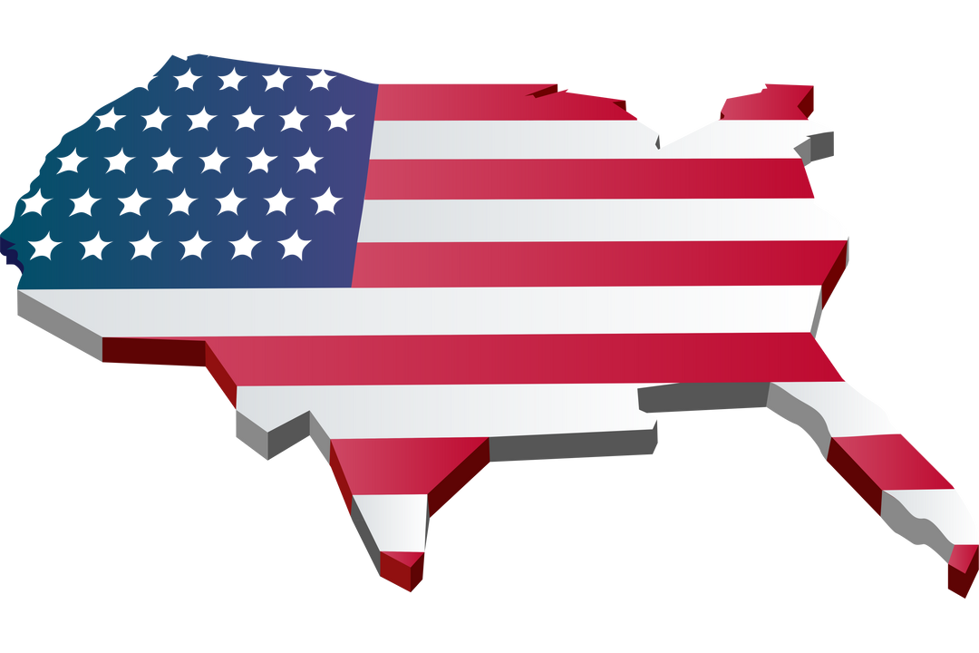 Transparent USA Map with Flag Design, Nationality and Patriotism Symbol - Download Free Stock Images Pikwizard.com