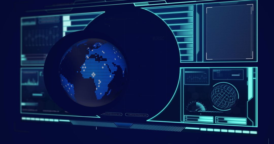 Global Digital Interface Display with Data Capacity Indicators