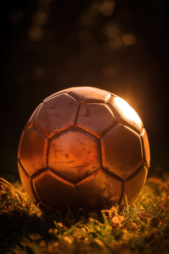 Close up of football in grass, created using generative ai technology - Free Images, Stock Photos and Pictures on Pikwizard.com