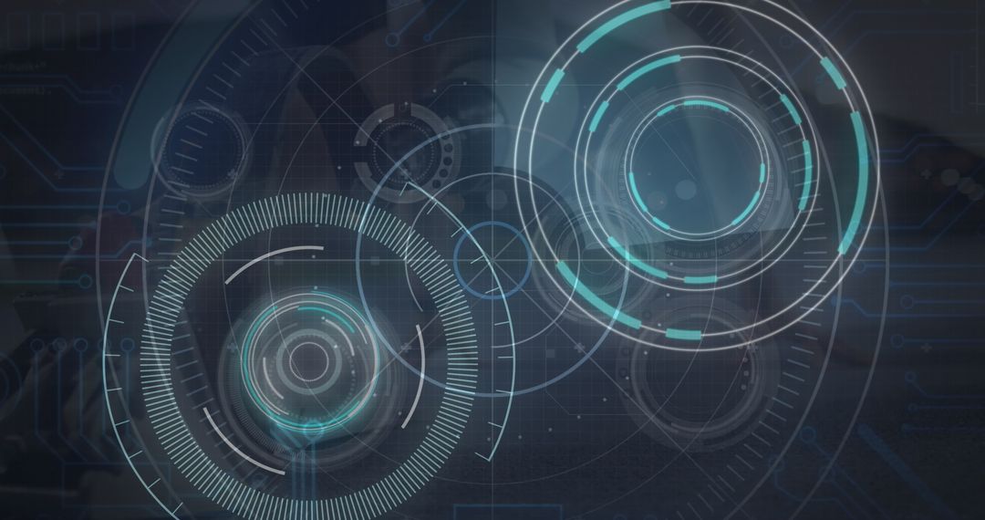 Futuristic Digital Interfaces with Data Analysis Concept