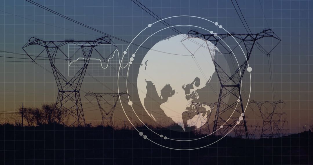 Global Data Networks: Overlay of Digital Earth and Power Lines