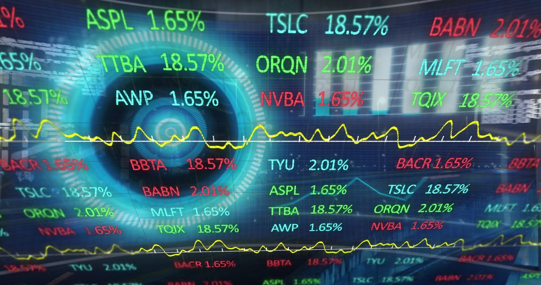 Digital Stock Market Analysis Over Dynamic Cityscape