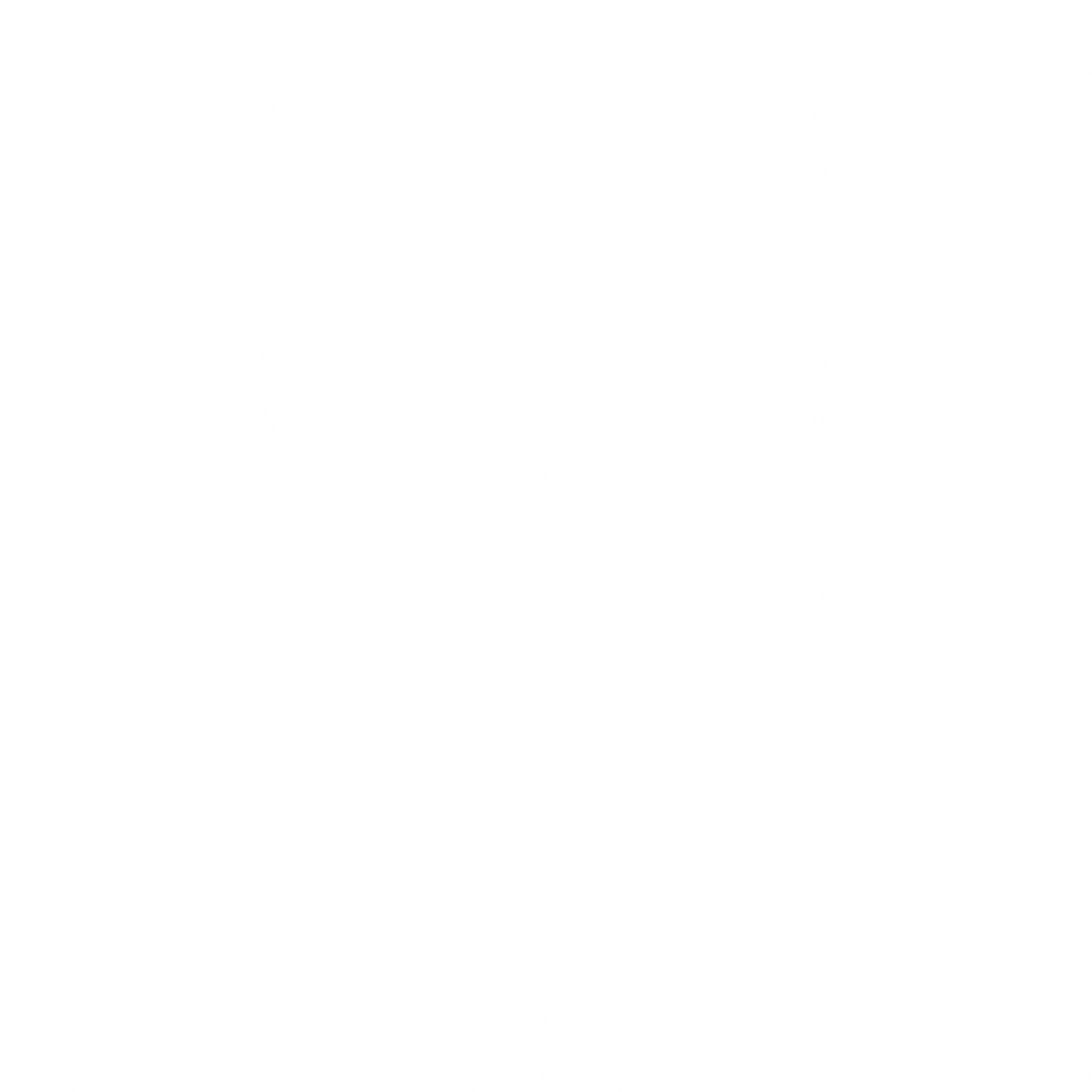 White Swirling Star Pattern on Transparent Background