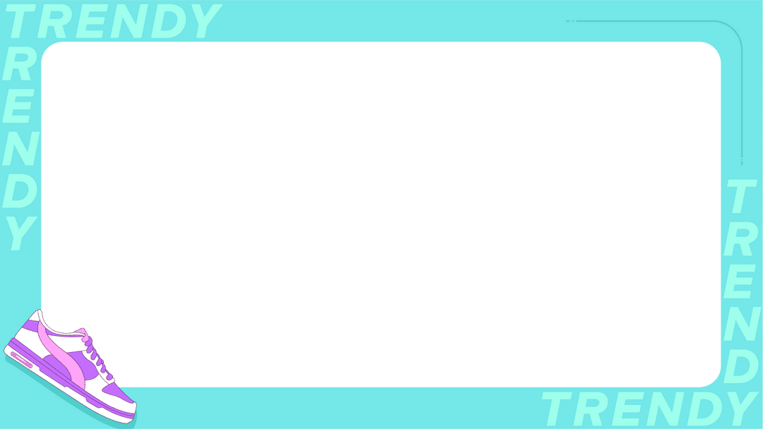 Trendy Vector Sneaker on Transparent Futuristic Background