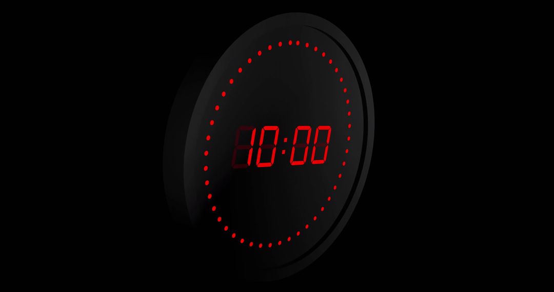 Digital Timer Display Against Black Background