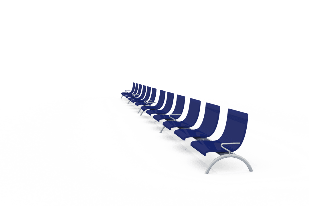 Transparent Waiting Room Seats Abstract Illustration