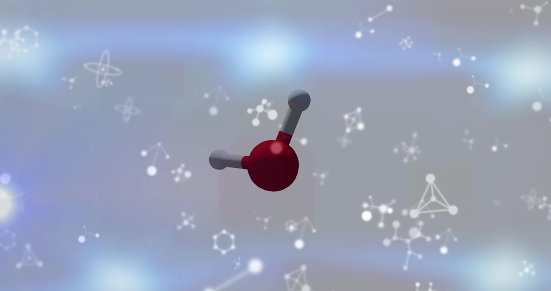 Abstract Molecule Structure on Digital Interface Background