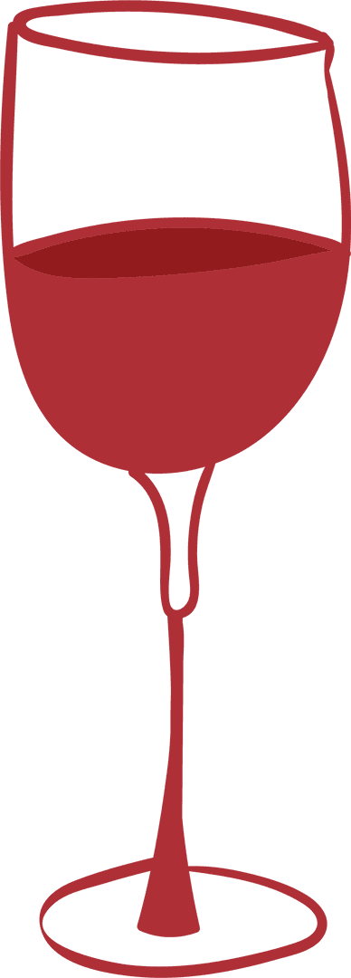 Transparent Silhouette of Red Wine in Glass Vector Art