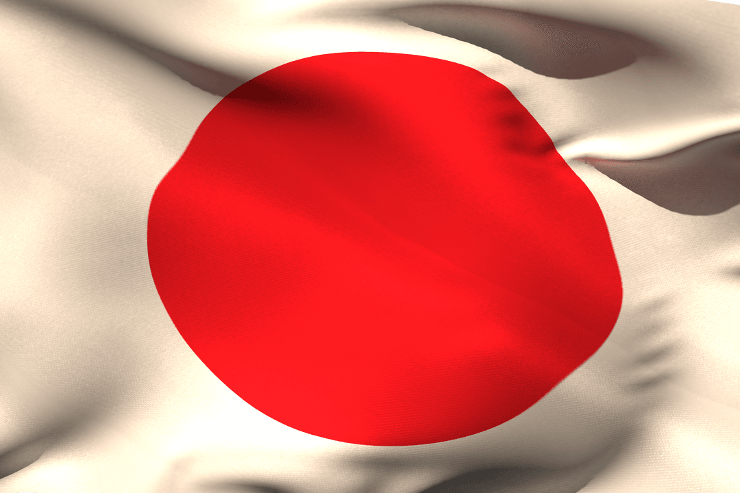 Transparent Japanese Flag with Red Circle Center