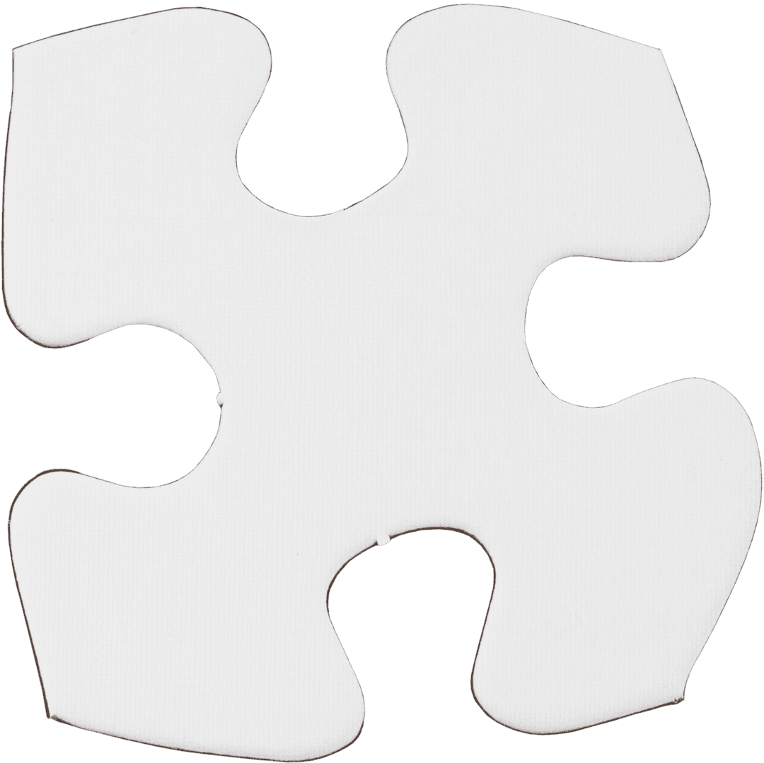 Transparent Background White Puzzle Piece Isolated Vector Illustration