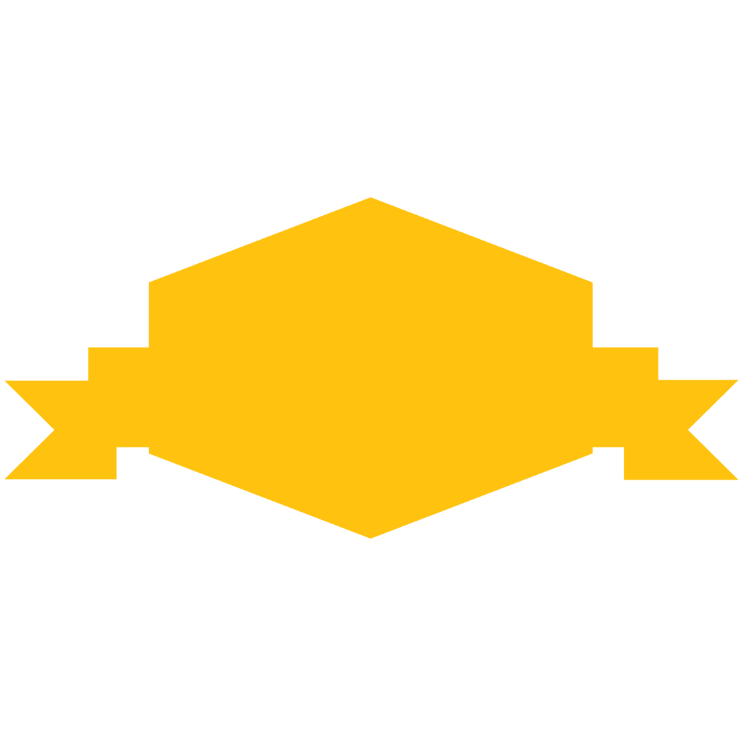 Yellow Ribbon Banner on Transparent Background for Design Projects