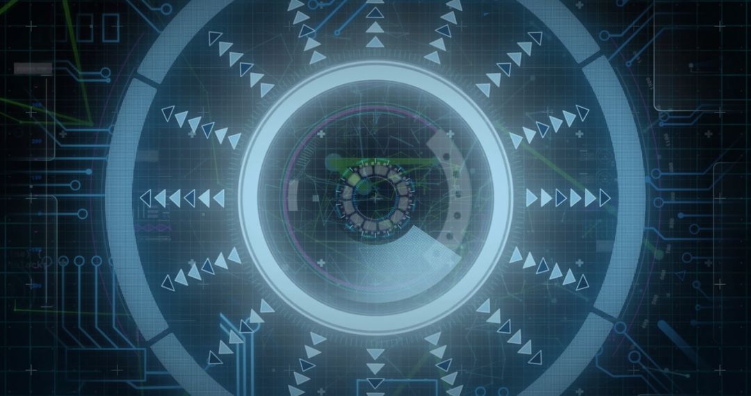 Futuristic Digital Interface with Symmetrical Pattern