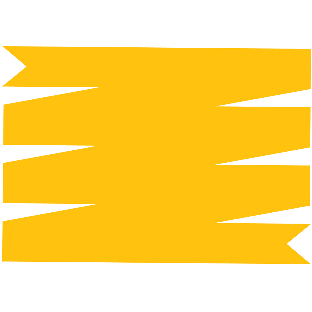 Festive Yellow Ribbon Banner on Transparent Background