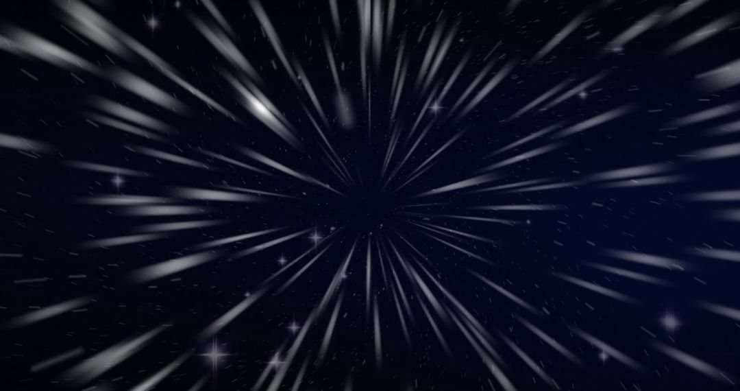 Galactic Burst of Speed with Star Trails in Deep Space