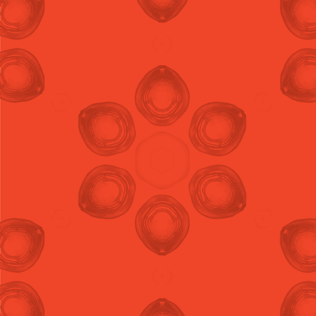Transparent red and grey pattern with stylized circles