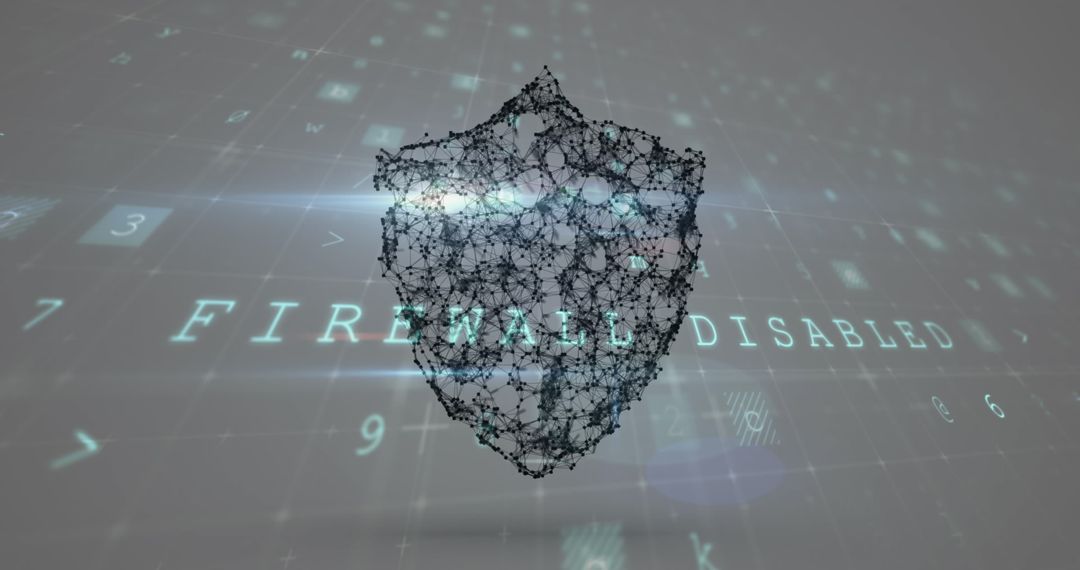 Cyber Security Threat with Firewall Disabled Warning