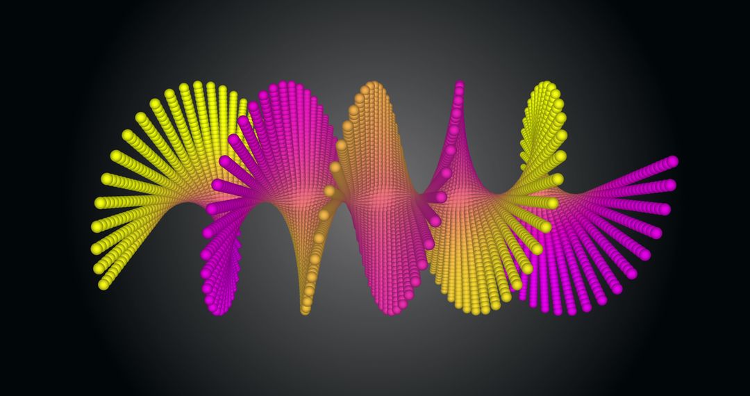 Colorful Abstract DNA Strand Representation on Blackboard
