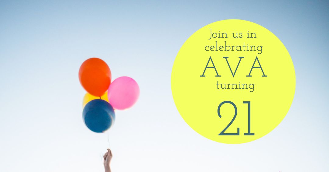 Celebrating Milestones with Colorful Balloons and Clear Sky