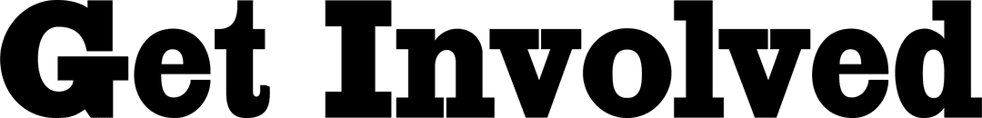 Get Involved Text Design on Transparent Background