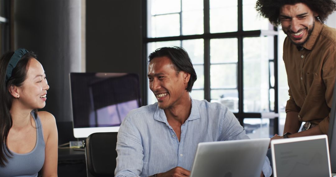 Multicultural Team Collaboration in Modern Office Setting