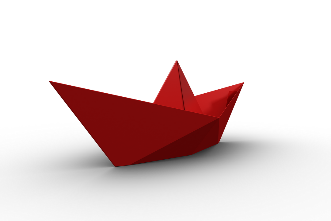 Red Paper Ship Vector on Transparent Background Isolated - Download Free Stock Images Pikwizard.com