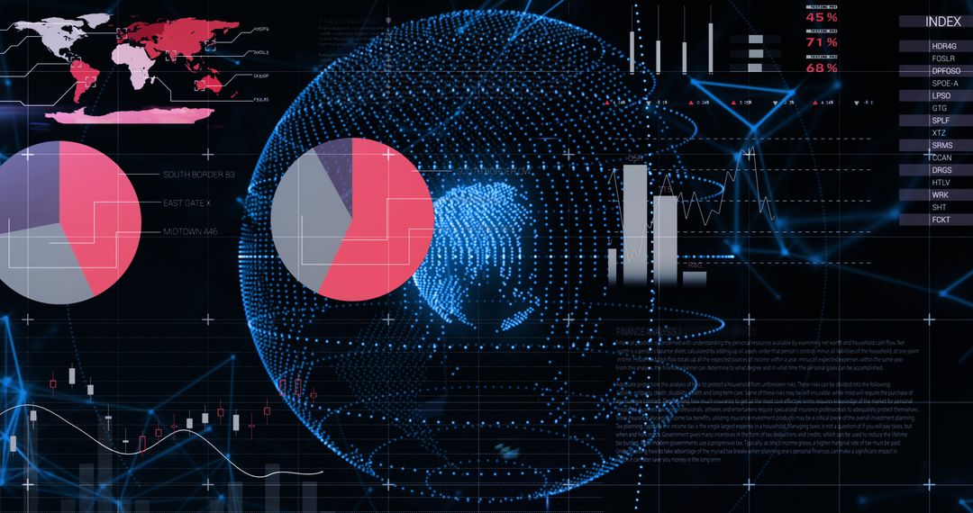 Digital Data Visualization on Global Holographic Map