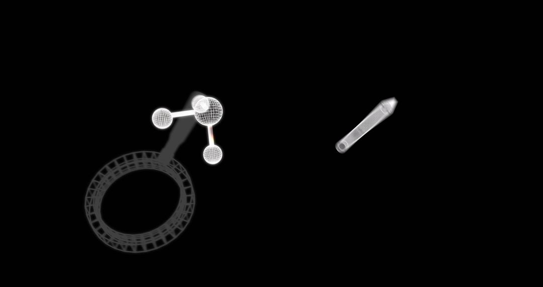 Digital Science Interface with Geometric Icons