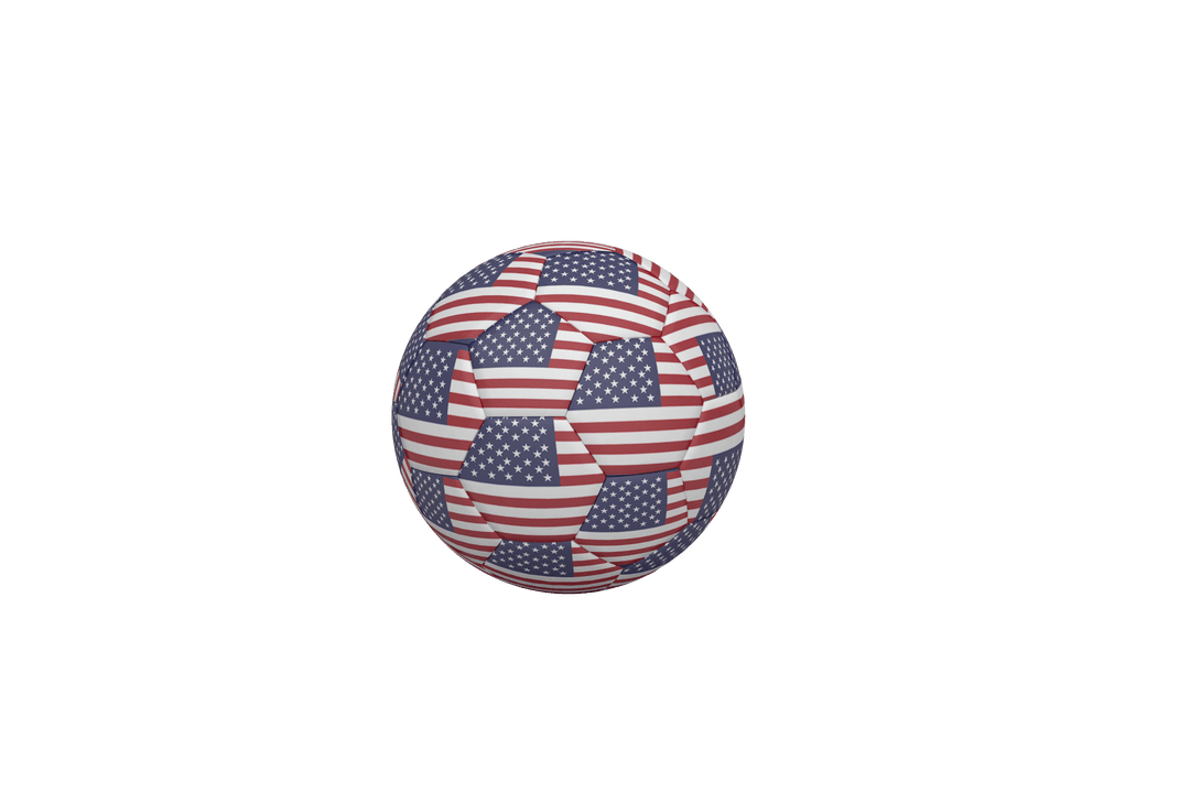 Transparent Sphere with USA Flags Vector Illustration