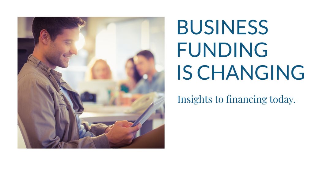 Modern Entrepreneur using Tablet for Business Funding Insights