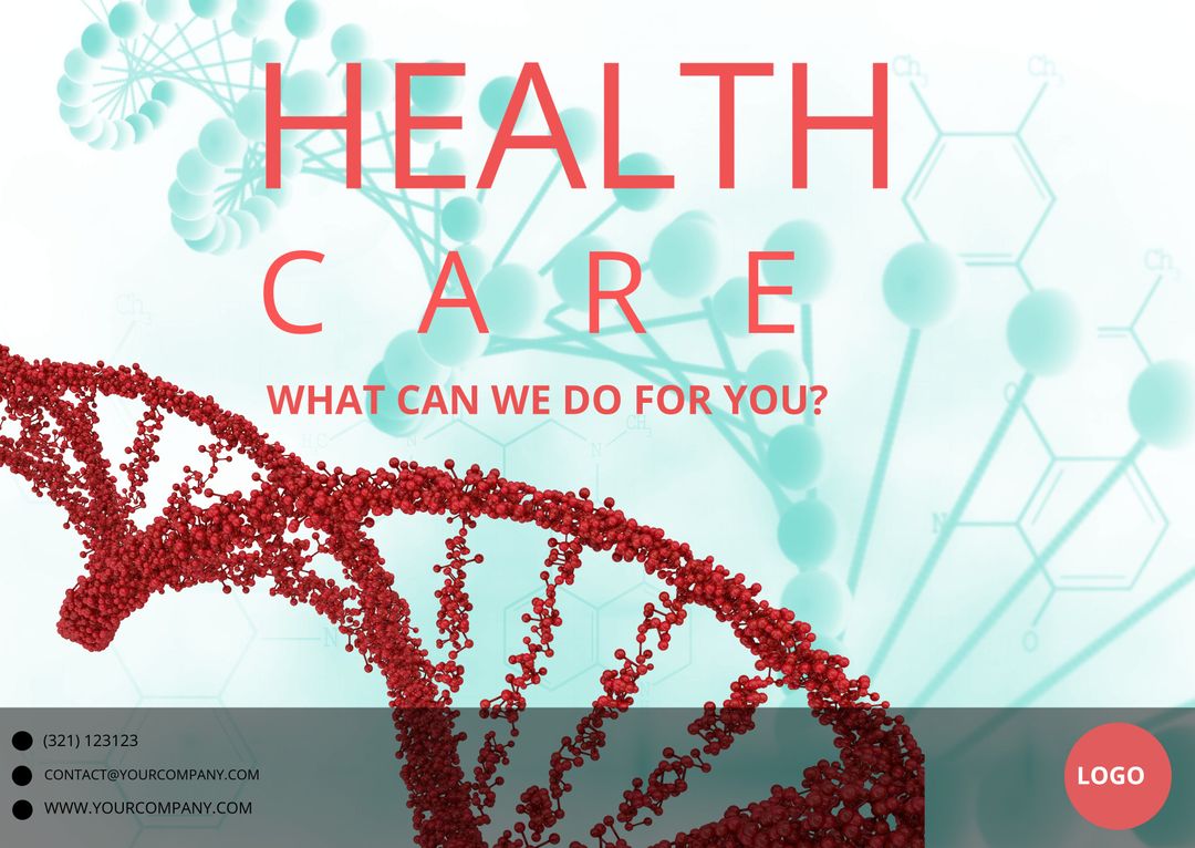 DNA Helix Symbolizing Advanced Healthcare and Personalized Medicine