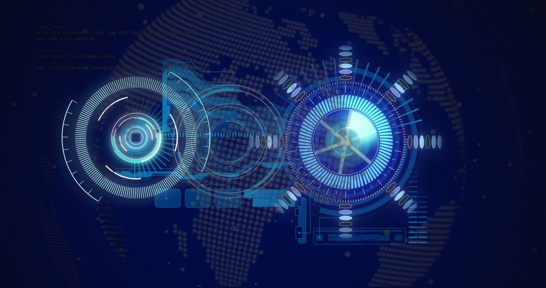 futuristic digital interface showing data processing - Free Images, Stock Photos and Pictures on Pikwizard.com