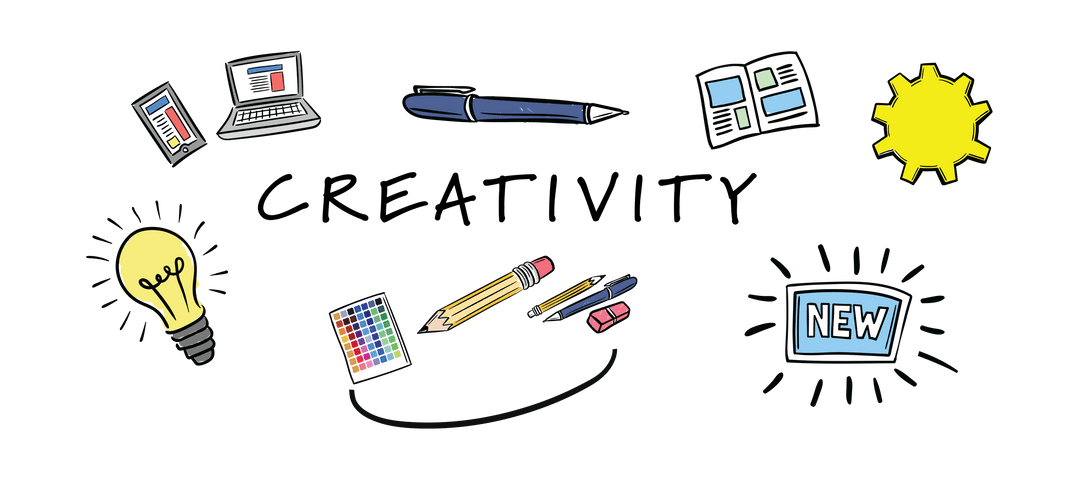 Transparent Creative Design Elements with Technology and Innovation Icons