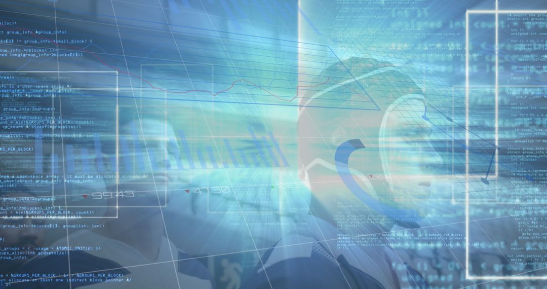 Digital Data Overlay on Rugby Player in Futuristic Stadium