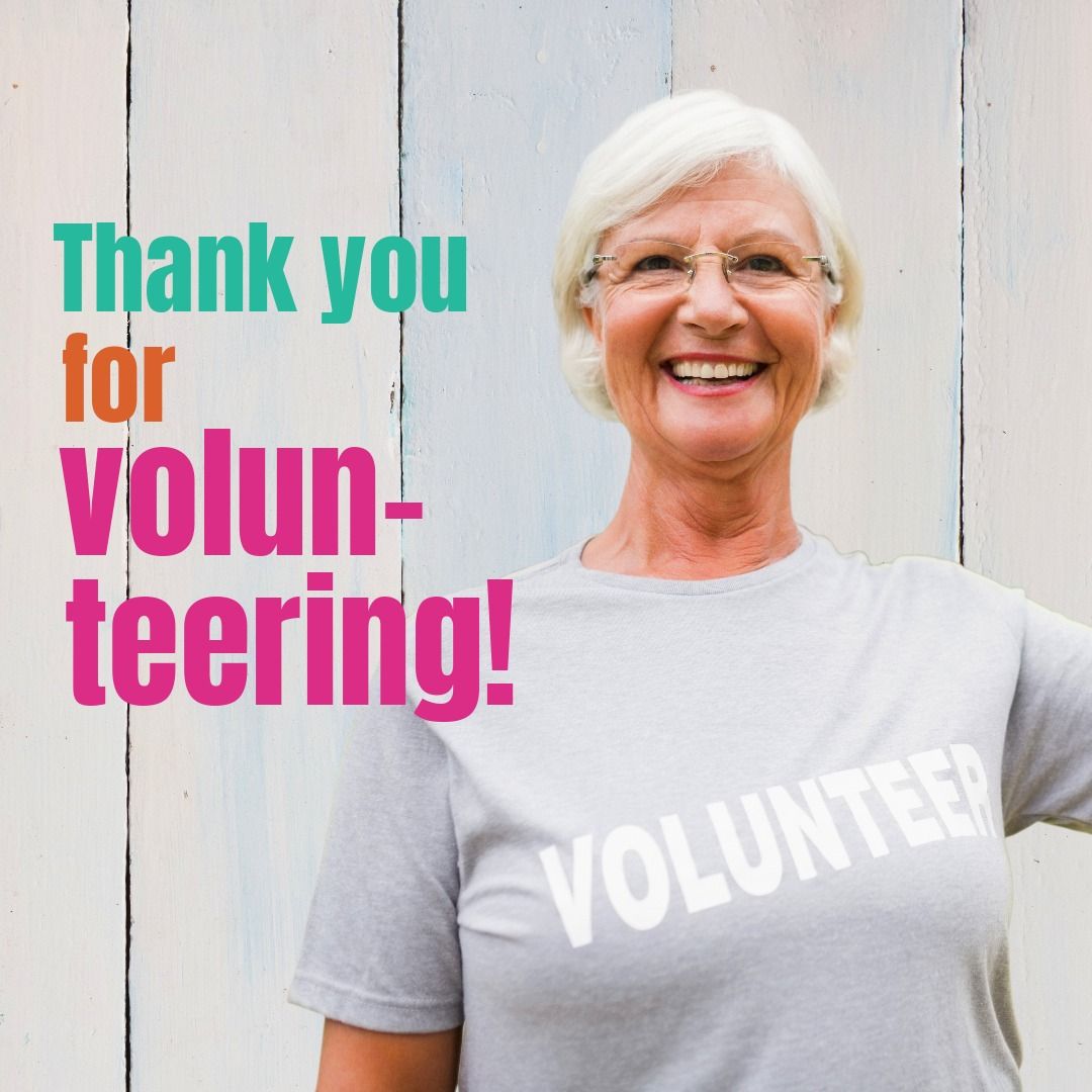 Digital composite image of happy volunteers week text by smiling caucasian senior woman - Download Free Stock Templates Pikwizard.com
