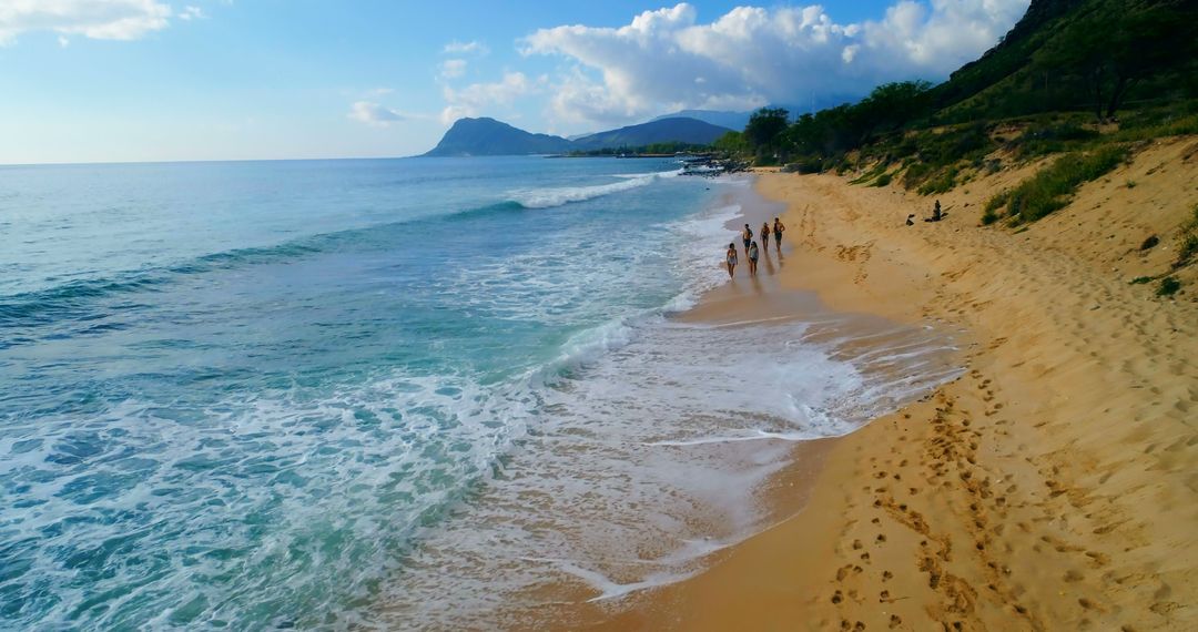 Serene Tropical Beach with Golden Sand and Clear Blue Water - Free Images, Stock Photos and Pictures on Pikwizard.com