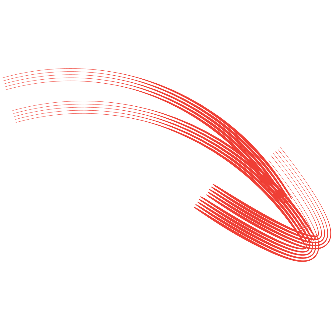 Red Brushstroke Arrow on Transparent Background