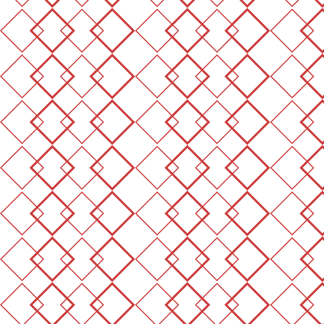 Red Diamonds Geometric Pattern on Transparent Background
