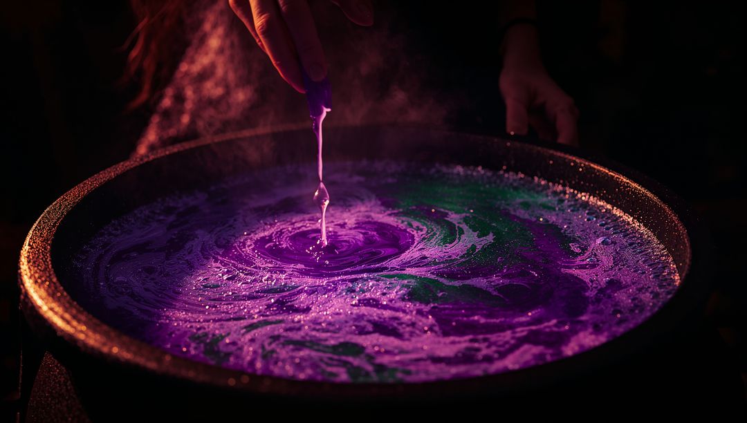 Mystical Liquid Experiment in Neon Colors