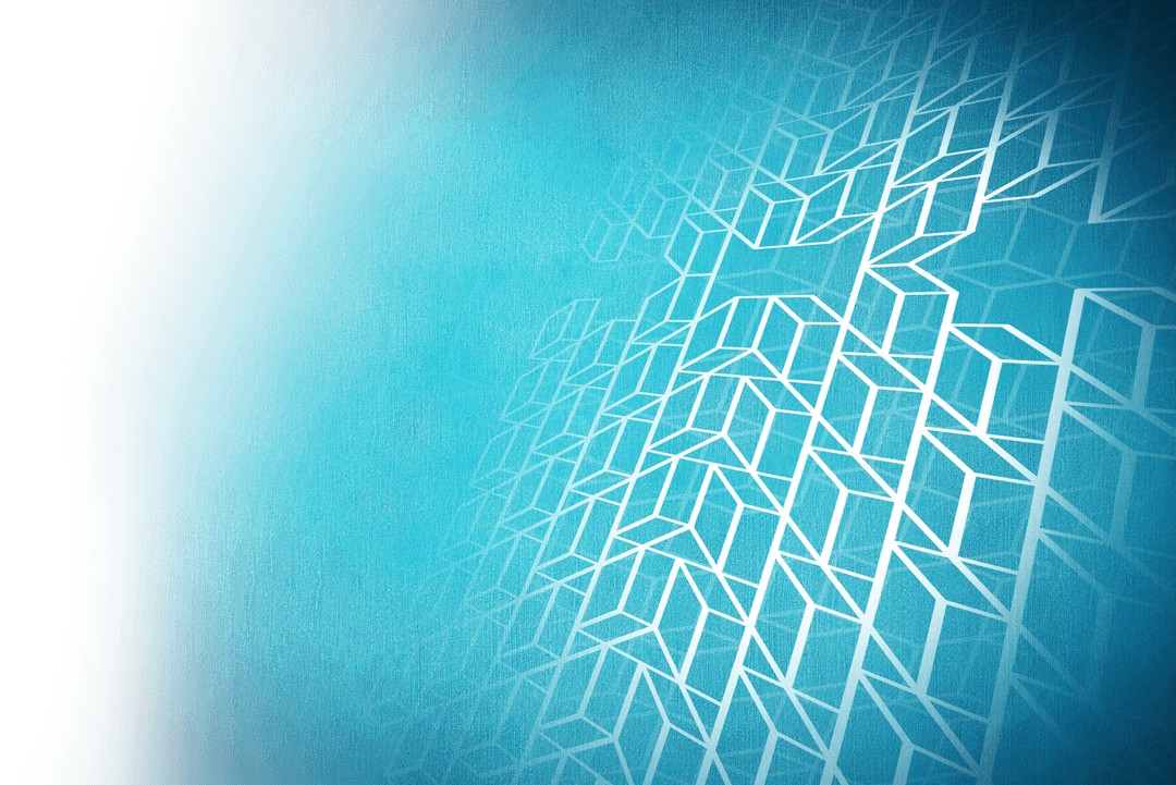 Abstract Blue Geometric Design on Transparent Background Vector